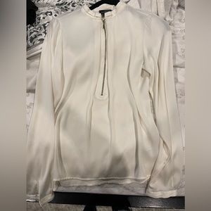 Long sleeve silk like blouse